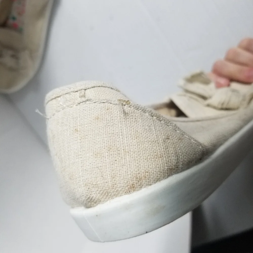 WONDER NATION GIRL'S CREAM FLATS WITH BOW SIZE 4 (PLEASE SEE ALL PHOTOS) - Picture 12 of 14